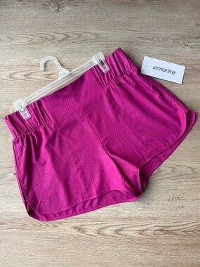 Women’s Pink Athletic Running Shorts Medium Lightweight Gym Workout Activewear